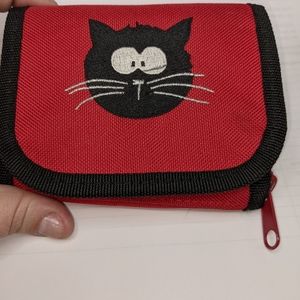 Aeropostale Red Kitty Wallet/Change purse